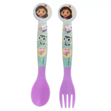   Gabi babaháza Wonderland műanyag evőeszköz készlet - 2 darabos