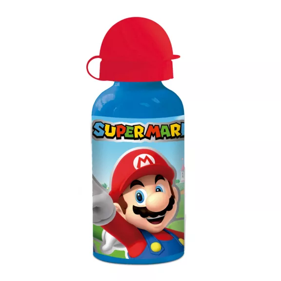 Super Mario Mushroom Kingdom alumínium kulacs ivókupakkal 400 ml Super Mario Mushroom Kingdom alumínium kulacs ivókupakkal 400 ml