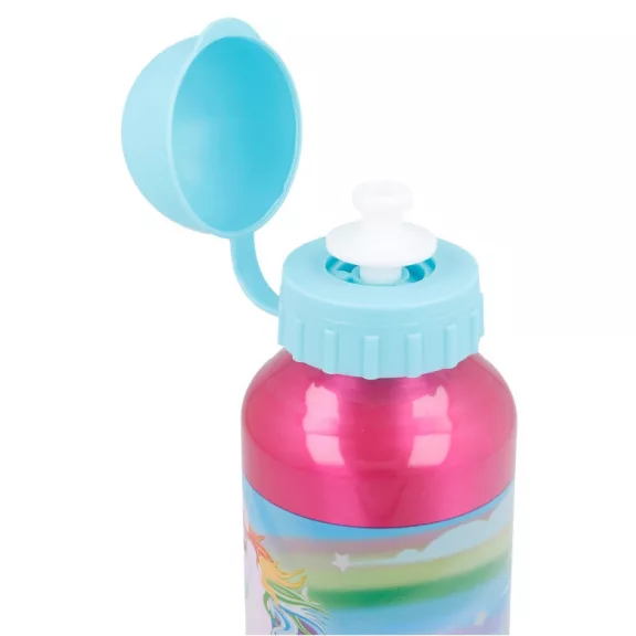 Unikornis Rainbow alumínium kulacs ivókupakkal 400 ml