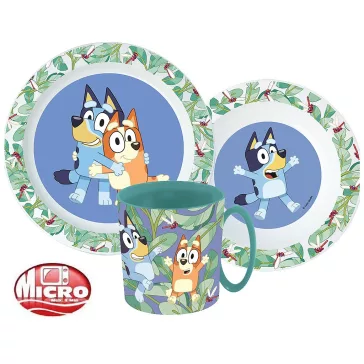   Bluey Leaves étkészlet, micro műanyag szett bögrével 265 ml