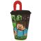 Minecraft Creeper szívószálas pohár, műanyag 430 ml