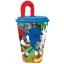 Sonic a sündisznó Adventure szívószálas pohár, műanyag 430 ml