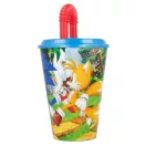 Sonic a sündisznó Adventure szívószálas pohár, műanyag 430 ml Sonic a sündisznó Adventure szívószálas pohár, műanyag 430 ml