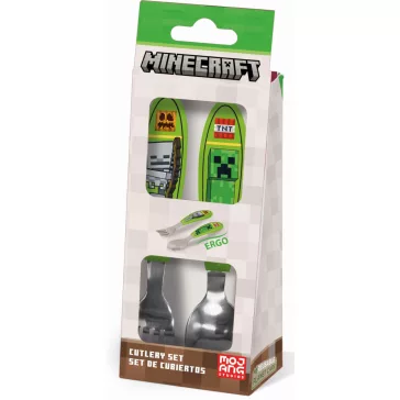 Minecraft Core fém ergo evőeszköz készlet - 2 darabos