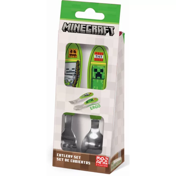 Minecraft Core fém ergo evőeszköz készlet - 2 darabos Minecraft Core fém ergo evőeszköz készlet - 2 darabos