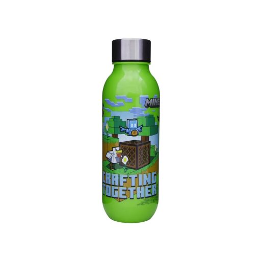 Minecraft Crafting műanyag kulacs csavaros kupakkal 640 ml