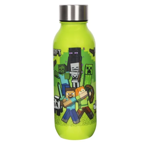 Minecraft Crafting műanyag kulacs csavaros kupakkal 640 ml