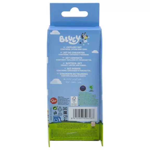 Bluey Yummy fém ergo evőeszköz készlet - 2 darabos
