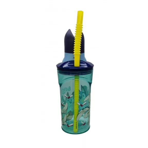 Bluey Splash 3D műanyag szívószálas pohár 360 ml