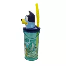 Bluey Splash 3D műanyag szívószálas pohár 360 ml