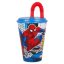 Pókember Streets szívószálas pohár, műanyag 430 ml