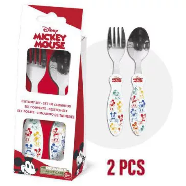   Disney Mickey Fun-Tastic fém evőeszköz készlet - 2 darabos