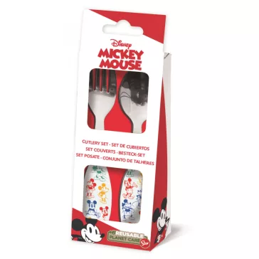   Disney Mickey Fun-Tastic fém evőeszköz készlet - 2 darabos