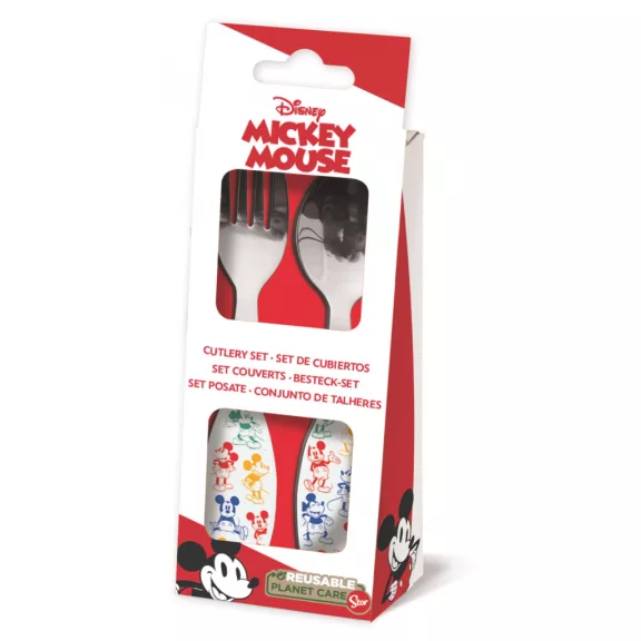 Disney Mickey Fun-Tastic fém evőeszköz készlet - 2 darabos