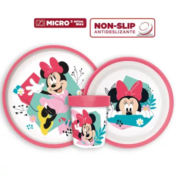   Disney Minnie Being More csúszásmentes étkészlet, micro műanyag szett