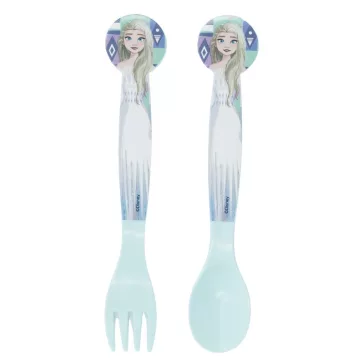   Disney Jégvarázs Ice Magic műanyag evőeszköz készlet - 2 darabos