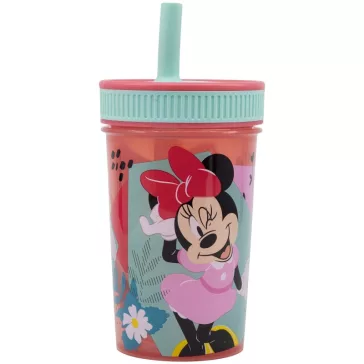   Disney Minnie Being More szilikon szívószálas pohár 420 ml
