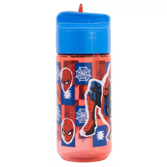 Pókember Midnight Flyer Hydro műanyag szívószálas kulacs 430 ml
