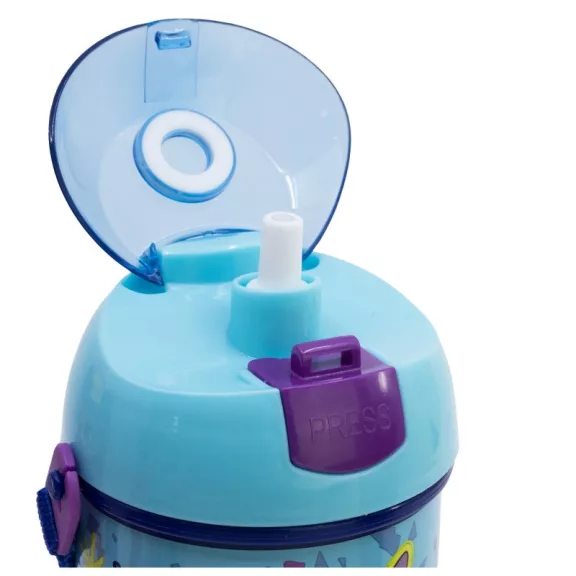 Disney Lilo és Stitch, A csillagkutya Dance műanyag szívószálas kulacs akasztóval 450 ml