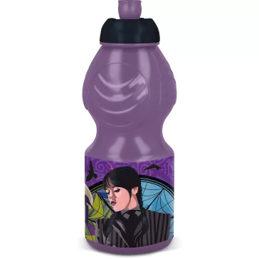 Wednesday Nevermore Academy műanyag sportkulacs 400 ml