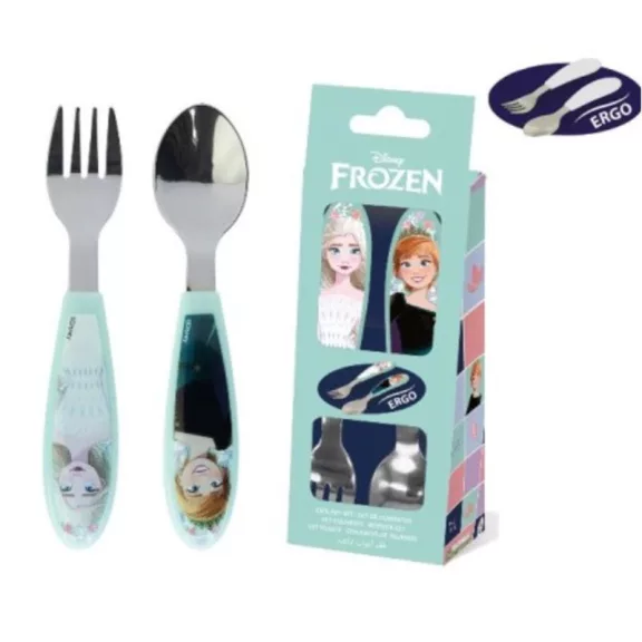 Disney Jégvarázs Snowy Tale fém ergo evőeszköz készlet - 2 darabos