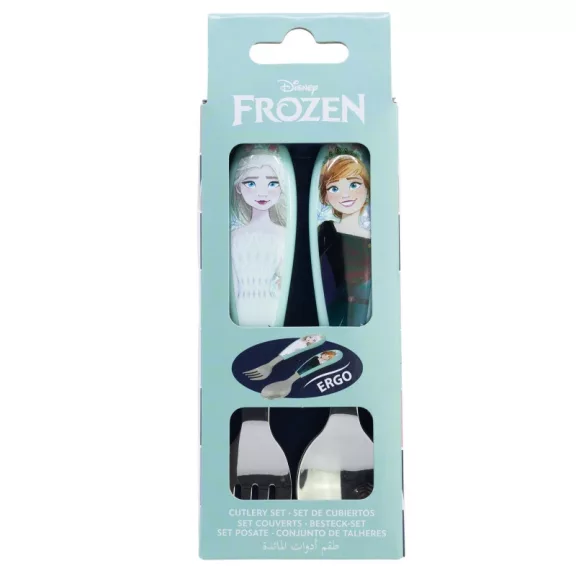 Disney Jégvarázs Snowy Tale fém ergo evőeszköz készlet - 2 darabos