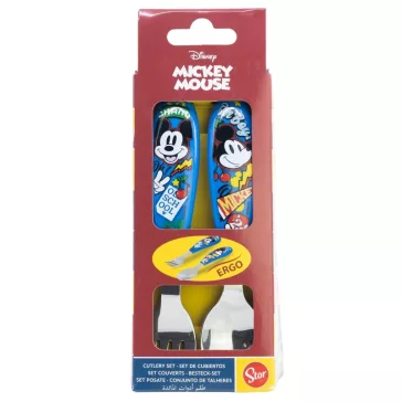   Disney Mickey True Champions fém ergo evőeszköz készlet - 2 darabos