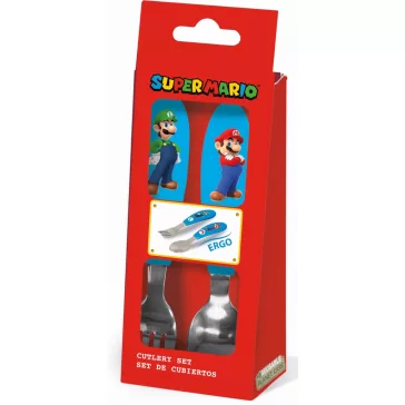   Super Mario Brothers fém ergo evőeszköz készlet - 2 darabos