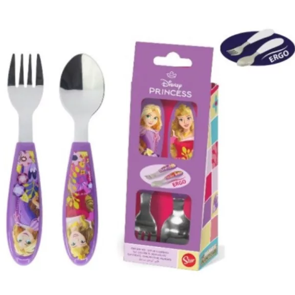 Disney Hercegnők Courageous Heart fém ergo evőeszköz készlet - 2 darabos