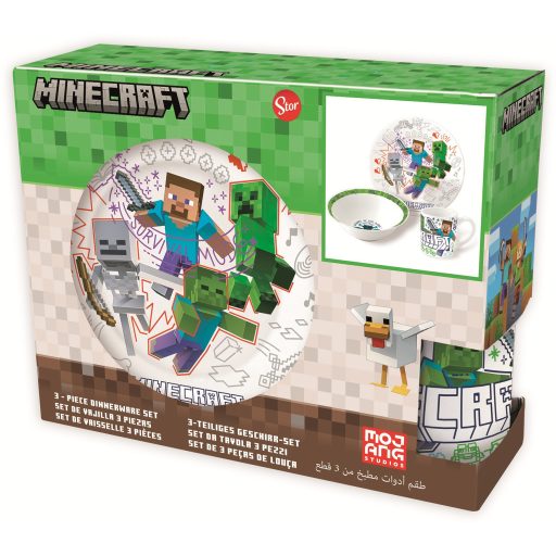 Minecraft Explore More porcelán étkészlet Díszdobozban