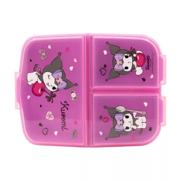   Hello Kitty Kuromi több rekeszes uzsonnás doboz, szendvicsdoboz