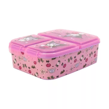   Hello Kitty Kuromi több rekeszes uzsonnás doboz, szendvicsdoboz
