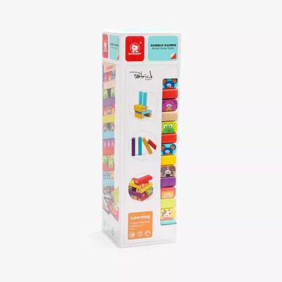 Montessori állatos jenga torony TOPBRIGHT