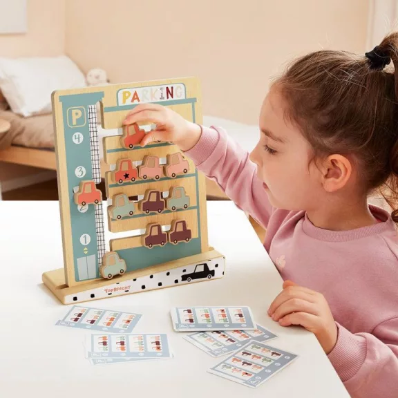 Parkolási feladványok fa logikai montessori játék TOPBRIGHT