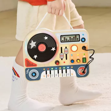   Montessori interaktív DJ pult játéktábla fényekkel és hangokkal TOPBRIGHT