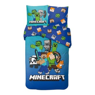 Minecraft Block World ágyneműhuzat 140×200cm, 65x65 cm