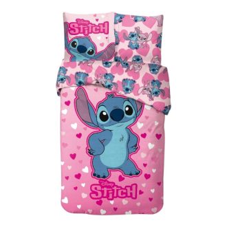   Disney Lilo és Stitch, A csillagkutya Rose Heart ágyneműhuzat 140×200cm, 65x65 cm