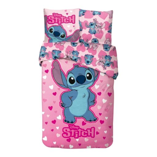Disney Lilo és Stitch, A csillagkutya Rose Heart ágyneműhuzat 140×200cm, 65x65 cm