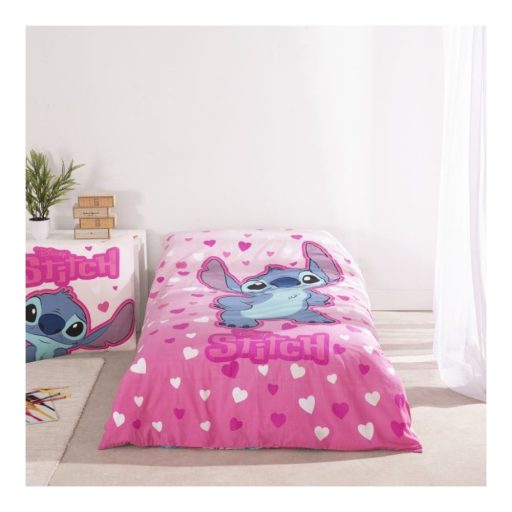 Disney Lilo és Stitch, A csillagkutya Rose Heart ágyneműhuzat 140×200cm, 65x65 cm