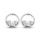 Victoria Ezüst színű fehér köves fülbevaló