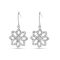 Victoria Ezüst színű fehér köves virág fülbevaló
