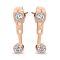 Victoria Rose gold színű fehér köves fülbevaló