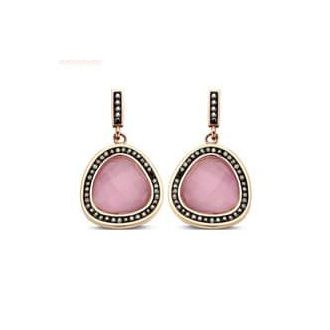 Victoria Rose gold színű rózsaszín köves fülbevaló