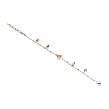 Victoria Rose gold színű színes köves karkötő