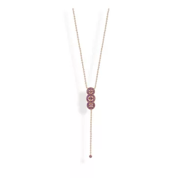 Victoria Rose gold színű rózsaszín köves nyaklánc