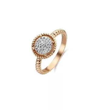 Victoria Rose gold színű fehér köves gyűrű