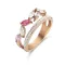 Victoria Rose gold színű színes köves gyűrű