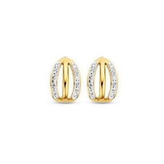 Victoria Arany színű fehér köves fülbevaló