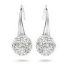 Victoria Ezüst színű fehér köves horog fülbevaló