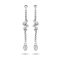 Victoria Ezüst színű fehér köves spirál fülbevaló